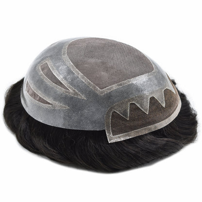 SINGA HAIR Toupee For Men Fine Mono Mens Hair Piece Human Hair Units Replacement System Lace Front Hairpieces