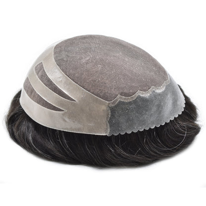 SINGA HAIR Mens Hair System Fine Monofilament Front Mens Human Hair Toupee Non-Surgical Hair Replacement For Mens Hairpiece