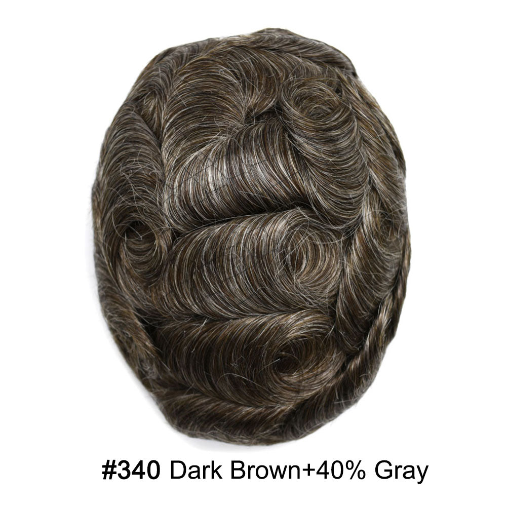 SINGA HAIR Toupee For Men Fine Mono Mens Hair Piece Human Hair Units Replacement System Lace Front Hairpieces