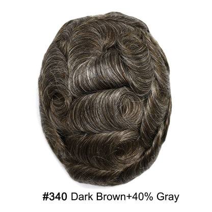 SINGA HAIR Toupee For Men Fine Mono Mens Hair Piece Human Hair Units Replacement System Lace Front Hairpieces
