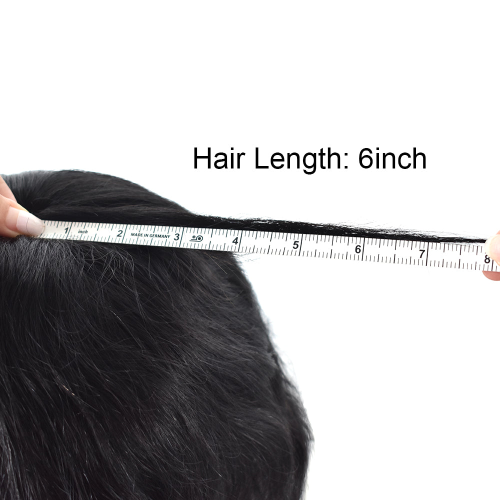 SINGA HAIR US Stock Toupee for Mens Full PU Injected Human Hairpiece for Men Durable Mens Hair System|Fast Shipping USA
