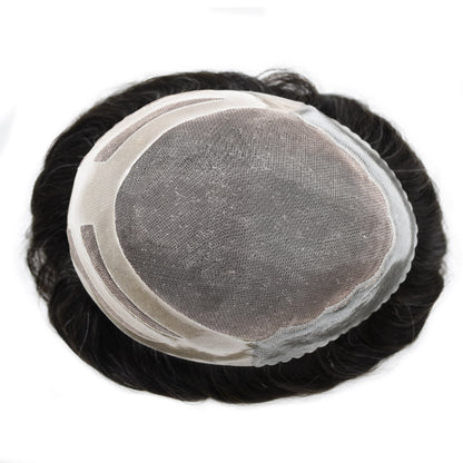SINGA HAIR Mens Hair System Fine Monofilament Front Mens Human Hair Toupee Non-Surgical Hair Replacement For Mens Hairpiece