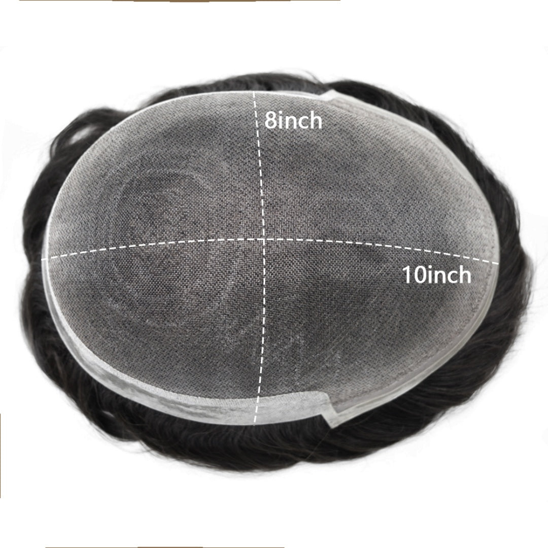 SINGA HAIR Hair System For Men Soft Welded Lace Base Front Human Hairpiece Bleached Knot Natural Hairline Hair System