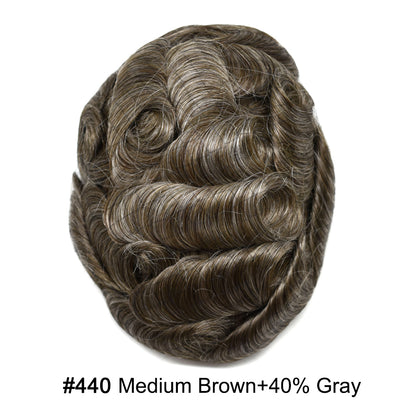 SINGA HAIR US Stock French Lace Front Mens Toupee Breathable Invisible Knots Human Hairpiece|Fast Shipping USA