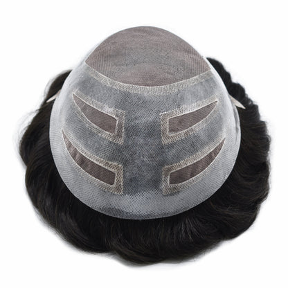 SINGA HAIR Toupee For Men Fine Mono Mens Hair Piece Human Hair Units Replacement System Lace Front Hairpieces