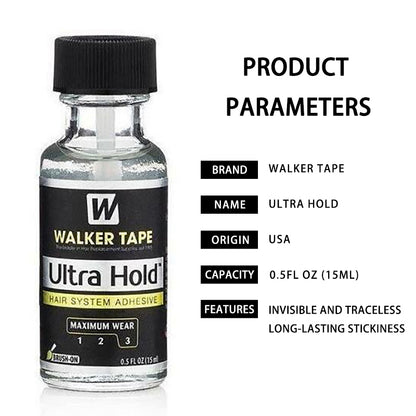 Ultra Hold Glue Adhesive Soft Bond Lace Poly Hair Replacement System Front Bonding Weave Wigs Active Hair System Hairpiece Super Bold Hold Adhesive Liquid Glue 0.5 Oz