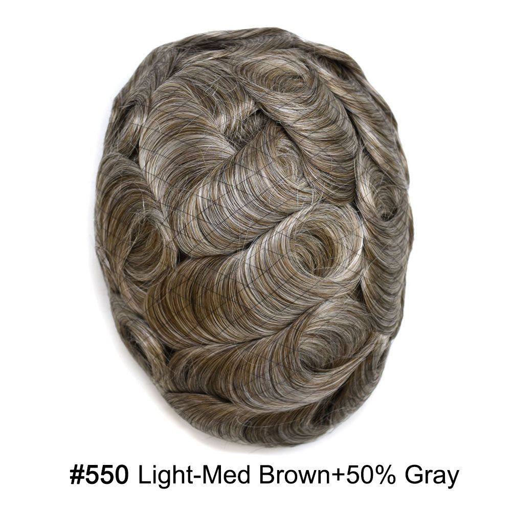 SINGA HAIR US Stock French Lace Front Mens Toupee Breathable Invisible Knots Human Hairpiece|Fast Shipping USA