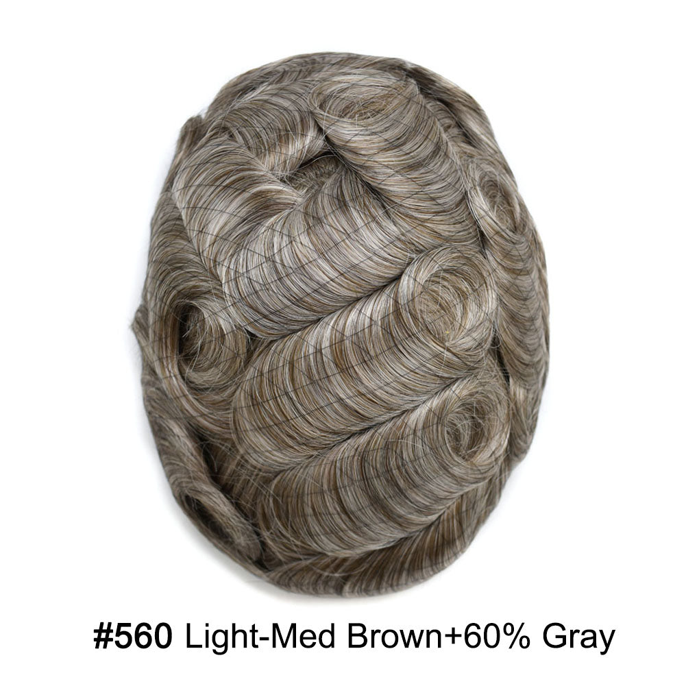 SINGA HAIR US Stock French Lace Front Mens Toupee Breathable Invisible Knots Human Hairpiece|Fast Shipping USA