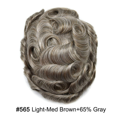 SINGA HAIR Toupee For Men Fine Mono Mens Hair Piece Human Hair Units Replacement System Lace Front Hairpieces