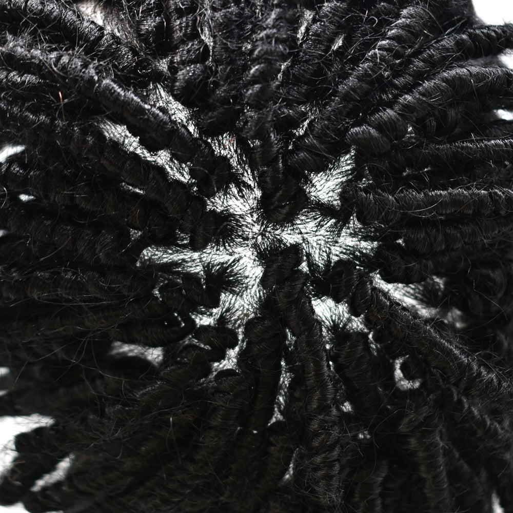 SINGA HAIR Afro Toupee for Black Men Poly Hair Units for African American Men Hair System Afro Brazilian Hair Replacement System