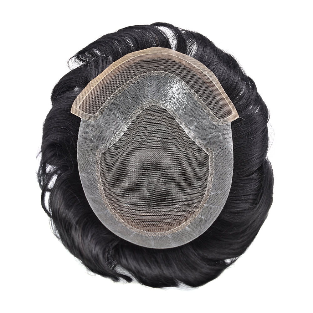 SINGA HAIR Mens Toupee Hair Pieces Invisible French Lace Hair Systems For Men