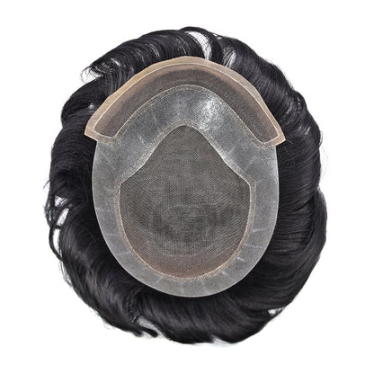 SINGA HAIR Mens Toupee Hair Pieces Invisible French Lace Hair Systems For Men