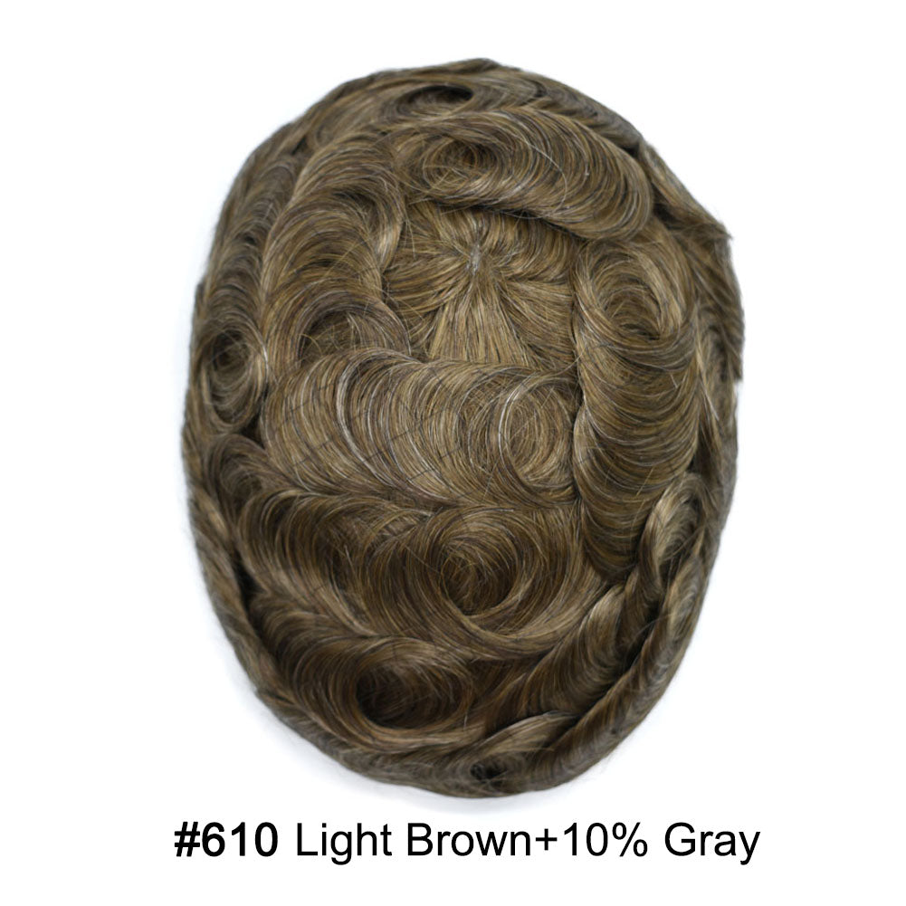 SINGA HAIR US Stock Toupee for Mens Full PU Injected Human Hairpiece for Men Durable Mens Hair System|Fast Shipping USA