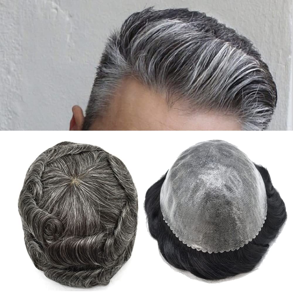 SINGA HAIR US Stock Toupee for Mens Full PU Injected Human Hairpiece for Men Durable Mens Hair System|Fast Shipping USA
