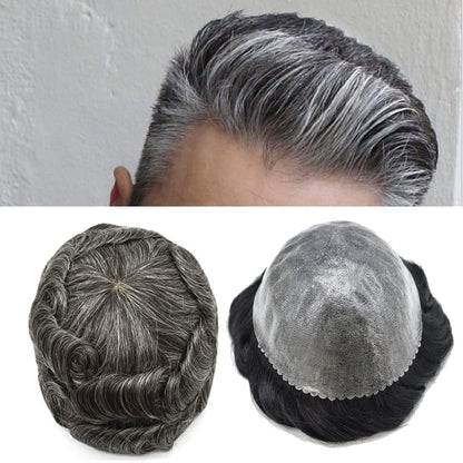 SINGA HAIR US Stock Toupee for Mens Full PU Injected Human Hairpiece for Men Durable Mens Hair System|Fast Shipping USA
