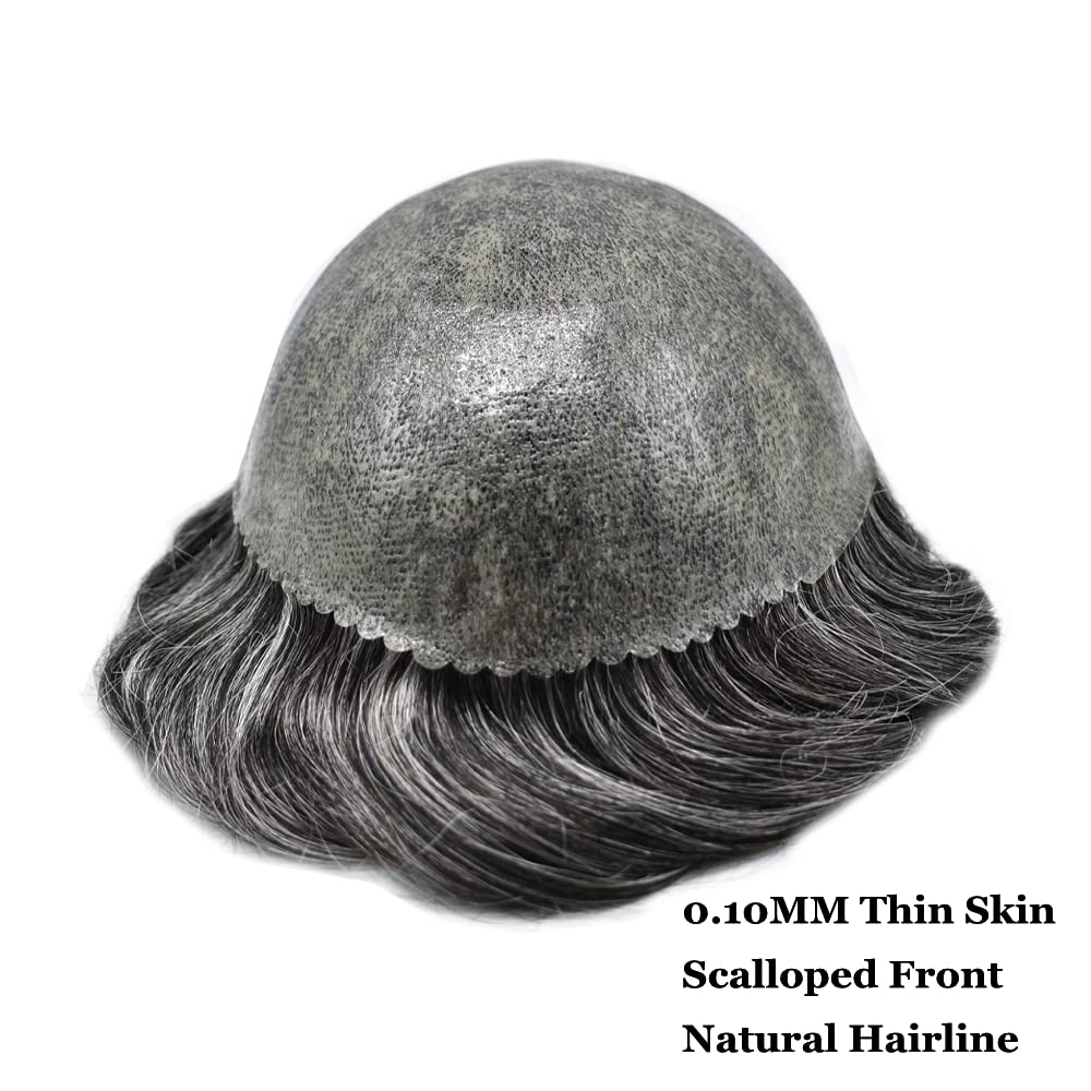 SINGA HAIR US Stock Toupee for Mens Full PU Injected Human Hairpiece for Men Durable Mens Hair System|Fast Shipping USA