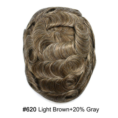 SINGA HAIR US Stock Toupee for Mens Full PU Injected Human Hairpiece for Men Durable Mens Hair System|Fast Shipping USA