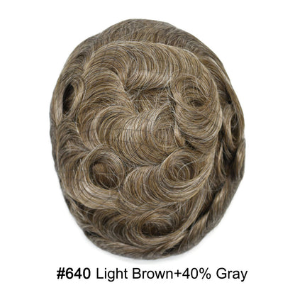 SINGA HAIR US Stock Toupee for Mens Full PU Injected Human Hairpiece for Men Durable Mens Hair System|Fast Shipping USA
