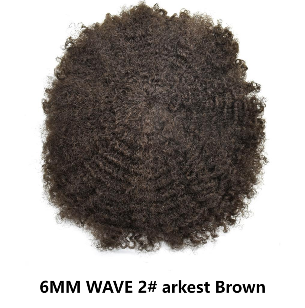 SINGA HAIR Afro Toupee For Black Men Human Hair Replacement System Units 0.12mm Durable Full Poly Skin Mens Hairpiece African American Mens Weave Hair Units
