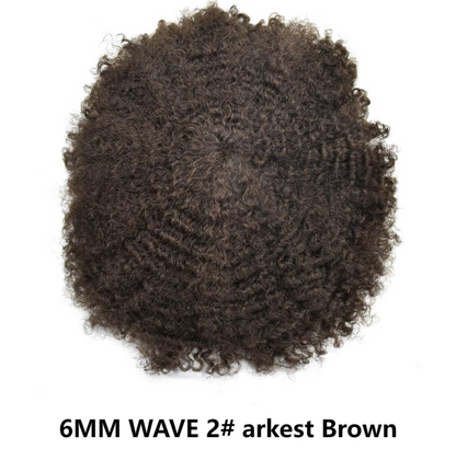 SINGA HAIR Afro Toupee For Black Men Human Hair Replacement System Units 0.12mm Durable Full Poly Skin Mens Hairpiece African American Mens Weave Hair Units
