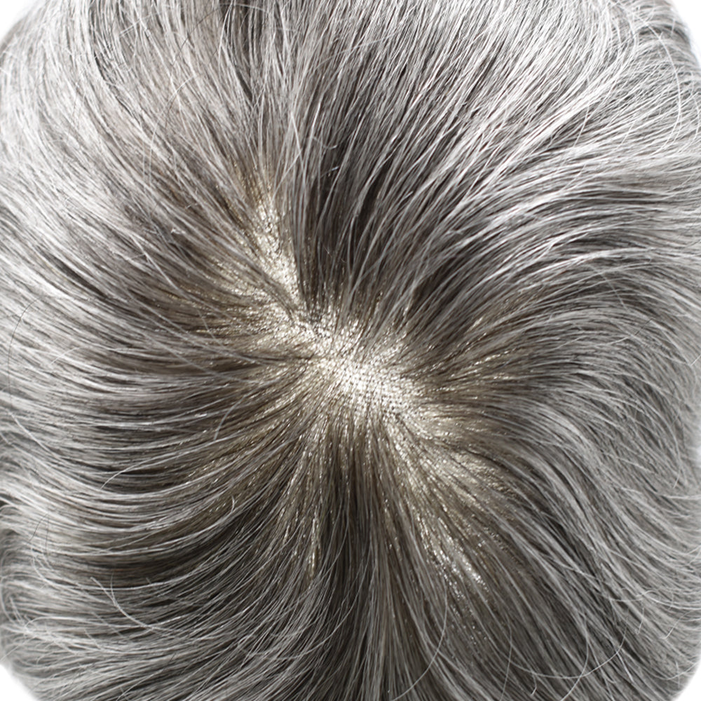 SINGA HAIR French Lace Hair System for Men PU Coated Lightweight Mens Hairpiece Center Lace Human Toupee for Men Breathable