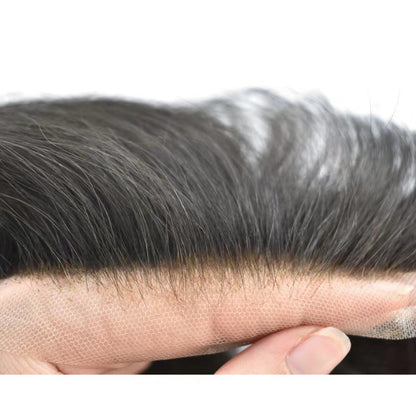 SINGA HAIR US Stock French Lace Front Mens Toupee Breathable Invisible Knots Human Hairpiece|Fast Shipping USA