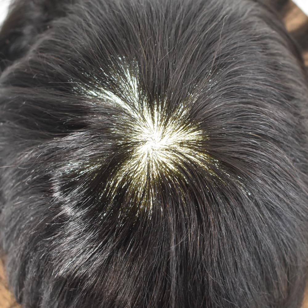 SINGA HAIR US Stock Toupee for Mens Full PU Injected Human Hairpiece for Men Durable Mens Hair System|Fast Shipping USA