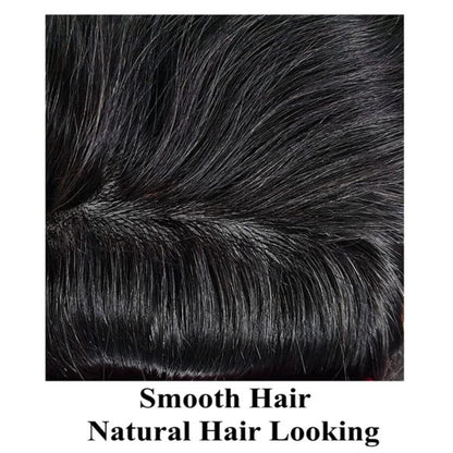 SINGA HAIR US Stock Toupee for Mens Full PU Injected Human Hairpiece for Men Durable Mens Hair System|Fast Shipping USA