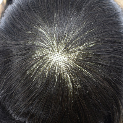 SINGA HAIR Hair System for Mens Hair Piece US STOCK Monofilament with PU Coating(NPU) Toupee Folded Lace Front Natural Hairline Mens Toupee