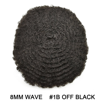 SINGA HAIR Thin Skin PU Afro Toupee for Black Men Hair Units for African American Men Hair System Afro Brazilian Hair Replacement System