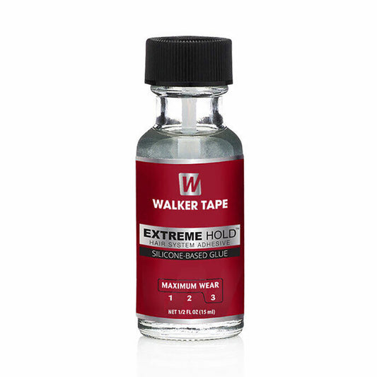 Extreme Hold Glue Adhesive Soft Bond Lace Poly Hair Replacement System Front Bonding Weave Wigs Active Hair System Hairpiece Super Bold Hold Adhesive Liquid Glue 0.5 Oz