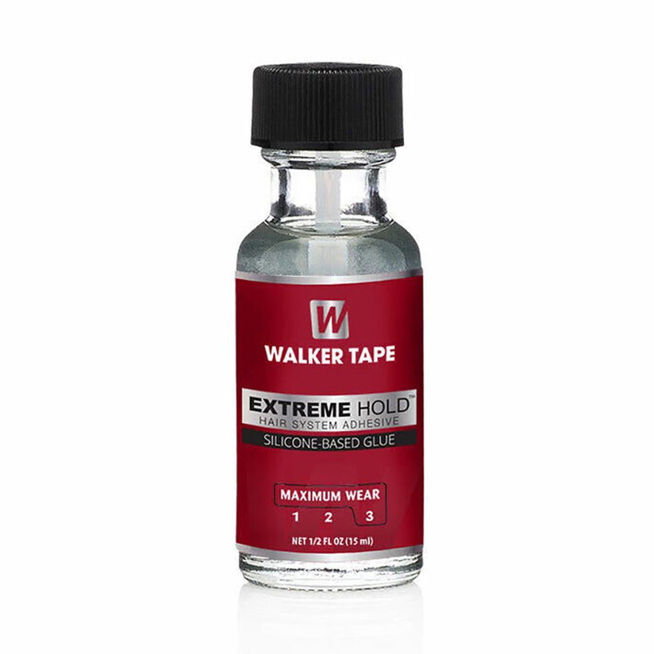 Extreme Hold Glue Adhesive Soft Bond Lace Poly Hair Replacement System Front Bonding Weave Wigs Active Hair System Hairpiece Super Bold Hold Adhesive Liquid Glue 0.5 Oz