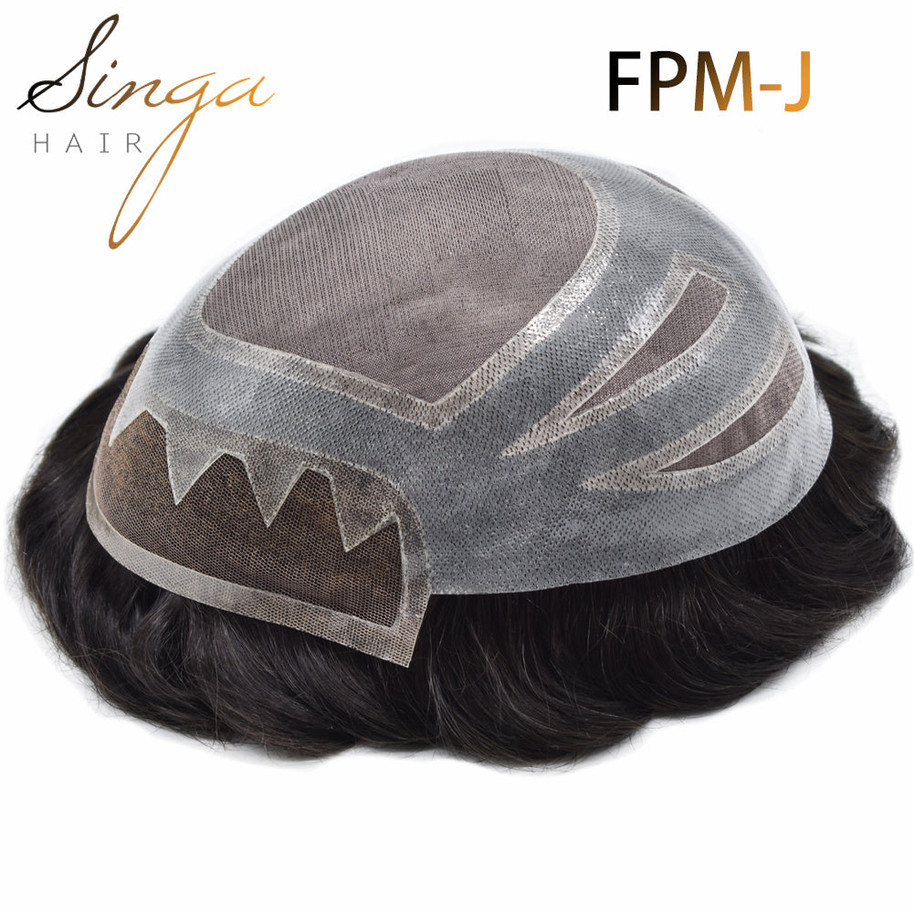 SINGA HAIR Toupee For Men Fine Mono Mens Hair Piece Human Hair Units Replacement System Lace Front Hairpieces