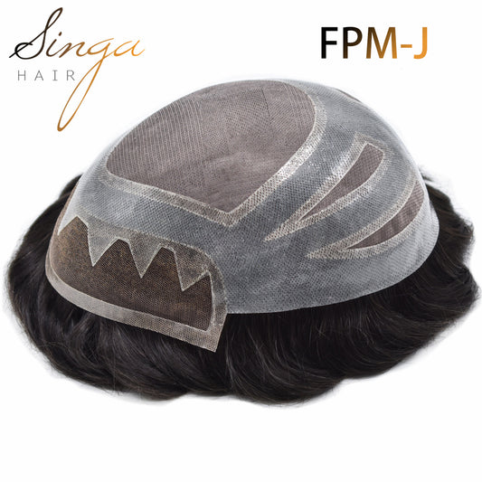 SINGA HAIR Toupee For Men Fine Mono Mens Hair Piece Human Hair Units Replacement System Lace Front Hairpieces
