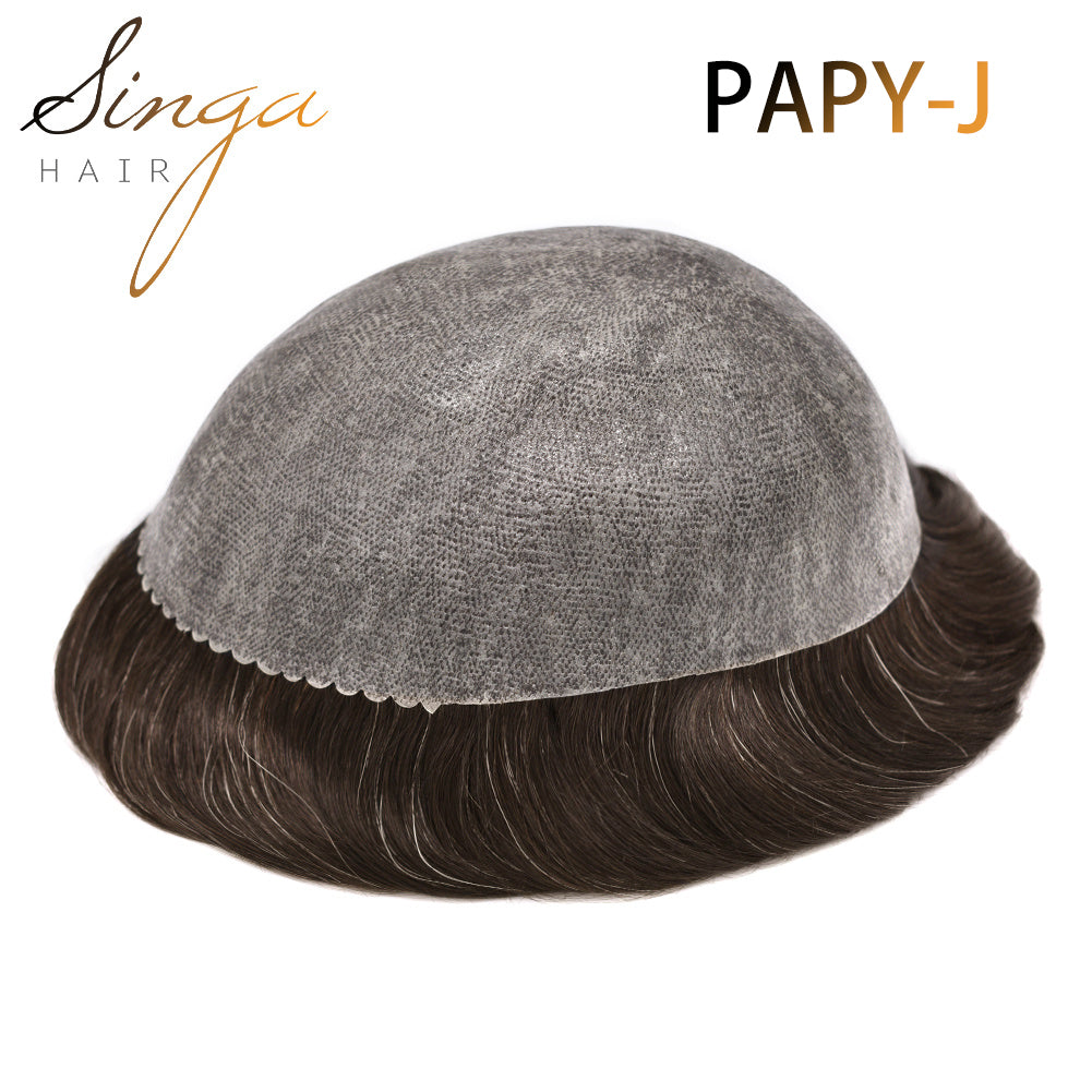 SINGA HAIR US Stock Toupee for Mens Full PU Injected Human Hairpiece for Men Durable Mens Hair System|Fast Shipping USA