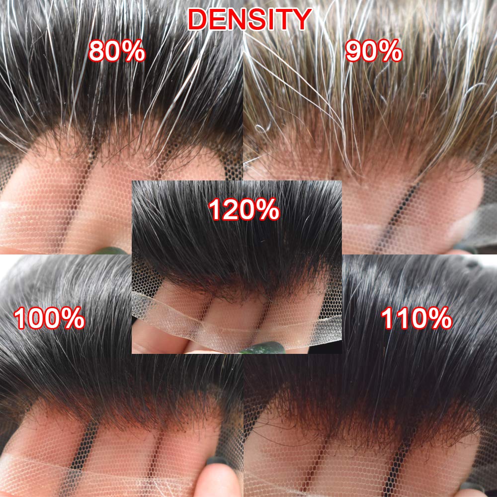 SINGA HAIR Toupee Hair for Men Real Human Hair  Super Fine Welded Mono Durable and Breathable Hairpieces for Men Bleached Knot Hair System