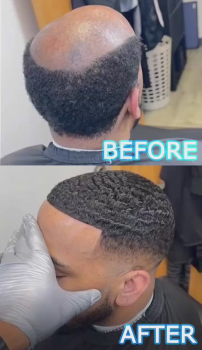 SINGA HAIR US STOCK Afro Curly French Lace Front Hairpiece for Black Men Weave Hair Unit