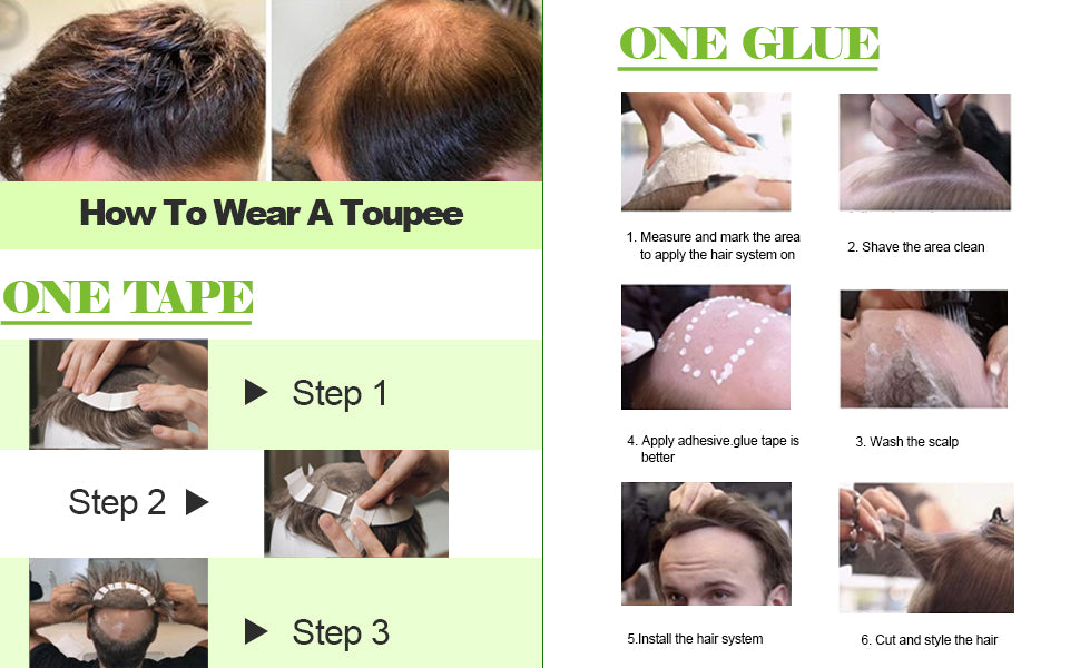 SINGA HAIR US Stock Toupee for Mens Full PU Injected Human Hairpiece for Men Durable Mens Hair System|Fast Shipping USA