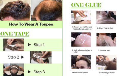 SINGA HAIR US Stock Toupee for Mens Full PU Injected Human Hairpiece for Men Durable Mens Hair System|Fast Shipping USA